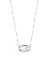 Elisa Sterling Silver Pendant Necklace in Ivory Mother-of-Pearl