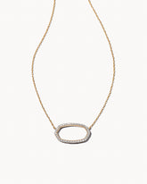 0.17 ct Elisa 14k Yellow Gold Open Frame Pendant Necklace in White Diamond