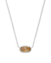 Elisa Silver Pendant Necklace in Citrine