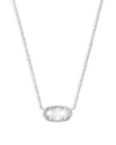Elisa Silver Pendant Necklace in Slate