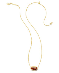 Elisa Gold Texas Necklace in Orange Goldstone