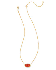 Elisa Gold Texas Necklace in Red Illusion