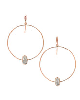 0.3 ct Elora 14k Rose Gold Hoop Earrings in White Diamond