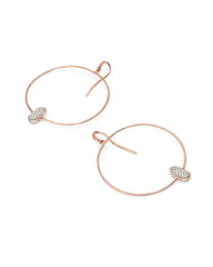 0.3 ct Elora 14k Rose Gold Hoop Earrings in White Diamond