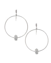 0.29 ct Elora 14k White Gold Hoop Earrings in White Diamond