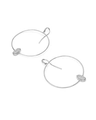 0.29 ct Elora 14k White Gold Hoop Earrings in White Diamond