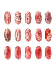 Elyse 18k Gold Vermeil Double Band Ring in Pink Rhodochrosite