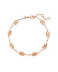 Emilie Rose Gold Chain Bracelet in Sand Drusy
