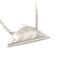 Folds Of Honor 14k White Gold Pendant Necklace in White Diamond