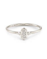 Marisa 14k White Gold Band Ring in White Diamond