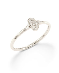 Marisa 14k White Gold Band Ring in White Diamond