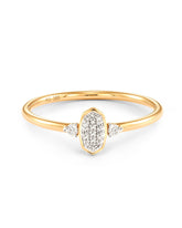 Marisa 14k Yellow Gold Band Ring in White Diamond