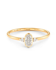 Marisa 14k Yellow Gold Band Ring in White Diamond