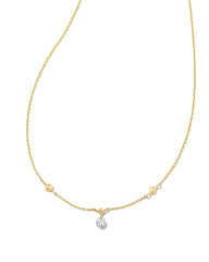 0.1 ct Floating Lab Grown White Diamond Pendant Necklace in 14k Yellow Gold
