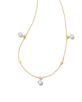 1.56 ct Floating Lab Grown White Diamond Strand Necklace in 14k Yellow Gold