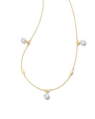 1.56 ct Floating Lab Grown White Diamond Strand Necklace in 14k Yellow Gold