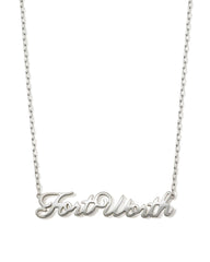 Fort Worth Pendant Necklace in Sterling Silver