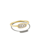 Grayson Gold Band Ring in White CZ