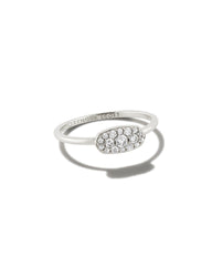 Grayson Silver Band Ring in White CZ