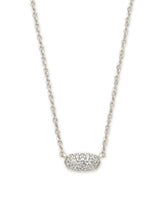 Grayson Silver Pendant Necklace in White CZ