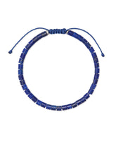 Grey Oxidized Sterling Silver Bracelet in Blue Lapis