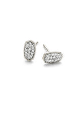 Marisa Stud Earrings in White Diamond and 14k White Gold