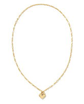 Heart Padlock Pendant Necklace in 18k Gold Vermeil