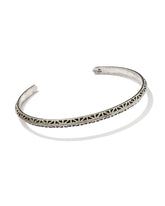 Hicks Thin Cuff Bracelet in Oxidized Sterling Silver