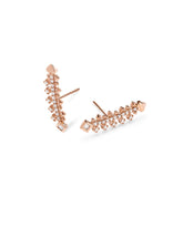 0.19 ct Indie 14k Rose Gold Earrings in White Diamond
