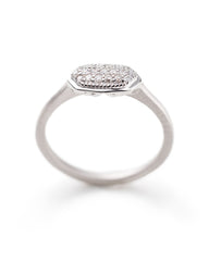 0.14 ct Isa Ring in Pave Diamond and 14k White Gold