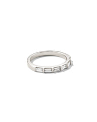 0.57 ct Isabella 14k White Gold Half Eternity Band Ring in White Diamond