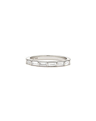 0.57 ct Isabella 14k White Gold Half Eternity Band Ring in White Diamond