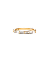 0.57 ct Isabella 14k Yellow Gold Half Eternity Band Ring in White Diamond