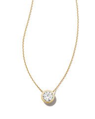 1 ct Lab Grown White Diamond Audrey Pendant Necklace in 14k Yellow Gold