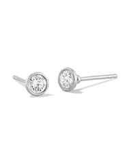 0.5 ct Lab Grown White Diamond Audrey Stud Earrings in 14k White Gold
