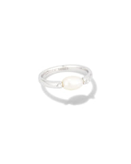 Leighton Silver Pearl Band Ring in Freshwater Cultured Pearl