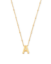 Letter A Pendant Necklace in Gold