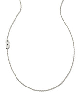 Letter B Inline Initial Necklace in Sterling Silver