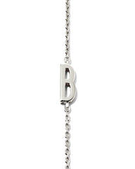 Letter B Inline Initial Necklace in Sterling Silver