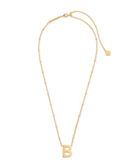 Letter B Pendant Necklace in Gold