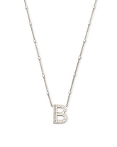 Letter B Pendant Necklace in Silver