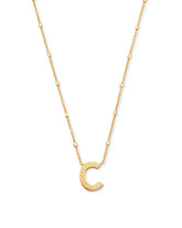 Letter C Pendant Necklace in Gold