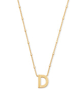 Letter D Pendant Necklace in Gold