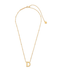 Letter D Pendant Necklace in Gold