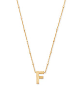 Letter F Pendant Necklace in Gold