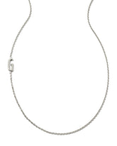 Letter G Inline Initial Necklace in Sterling Silver