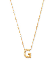 Letter G Pendant Necklace in Gold