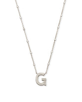 Letter G Pendant Necklace in Silver