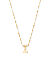 Letter I Pendant Necklace in Gold