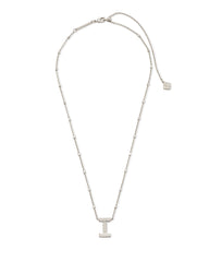 Letter I Pendant Necklace in Silver